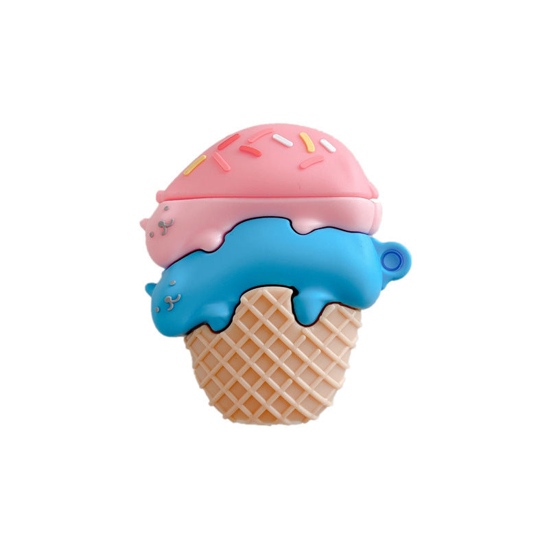Compatible with Apple, Cute Stereo Cat Ice Cream Wireless Earphone Protective Cover